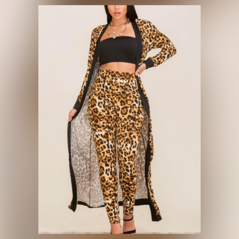 Leopard Statement Duster Set - Picture 2 of 8
